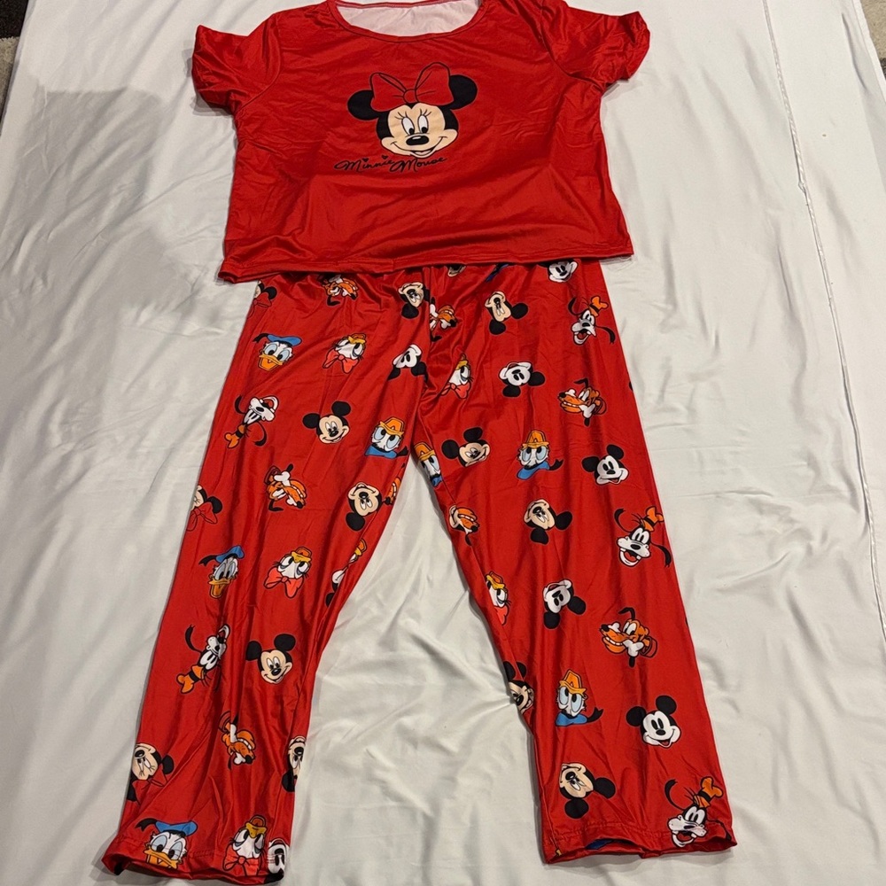Disney Red Minnie Mouse Kids Pajama Set